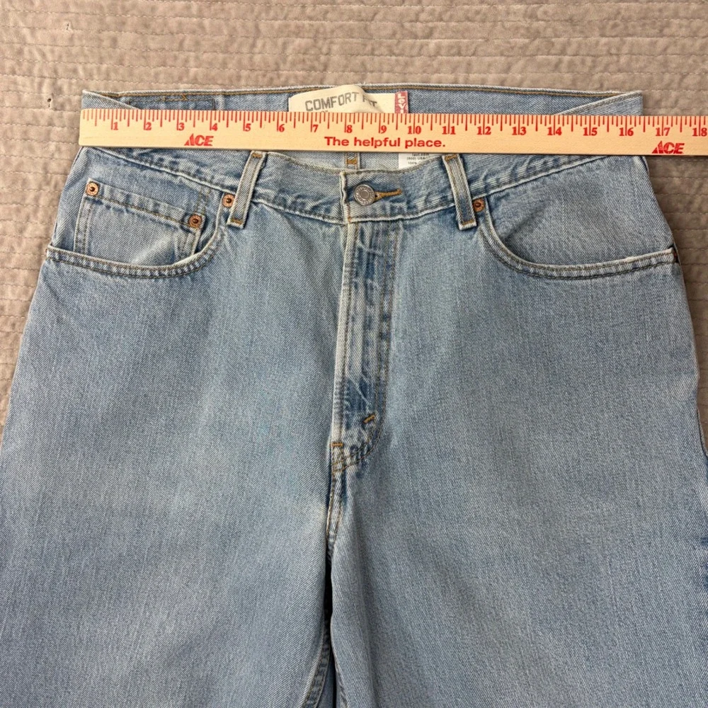 Levis 560 Comfort Fit Jeans 34x34 Light Wash‎ Blue Denim Tapered Leg 005604891